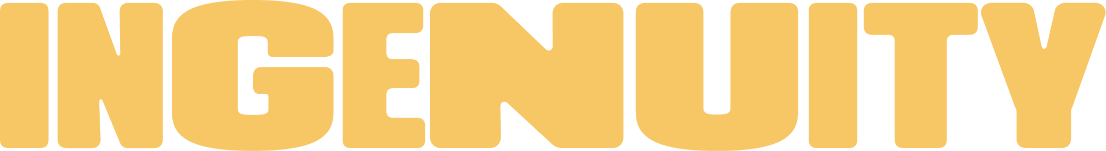 “INGENUITY” in large bold letters